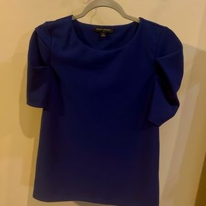 BANANA REPUBLIC ROYAL BLUE PUFFED SLEEVE BLOUSE SIZE SMALL